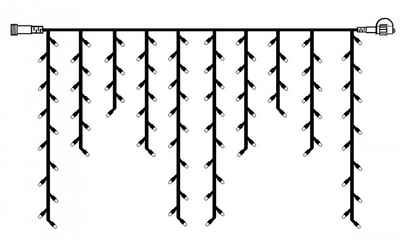 STAR TRADING LED-Lichtervorhang LED-Eislichtvorhang 960 BS ww/schwarz außen