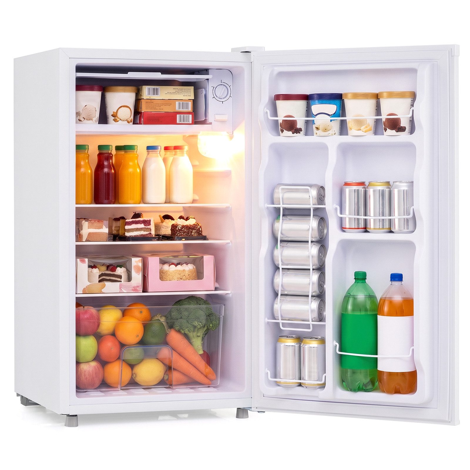 COSTWAY Kühlschrank FP11237DE/BC-98, 77.5 cm hoch, 44.5 cm breit, 98L, < 39dB