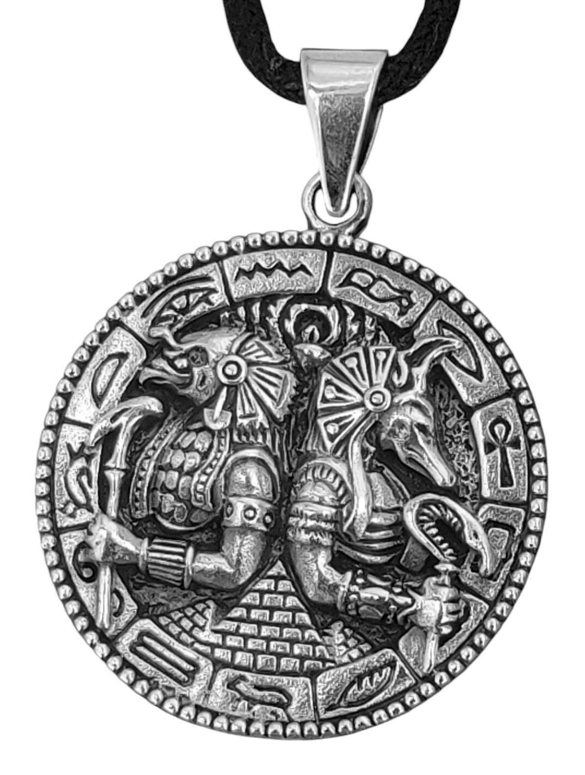 Kettenanhänger Anhänger Anubis + Horus 925 Silber Schakal Ägypten Ägyptisch Nr.410
