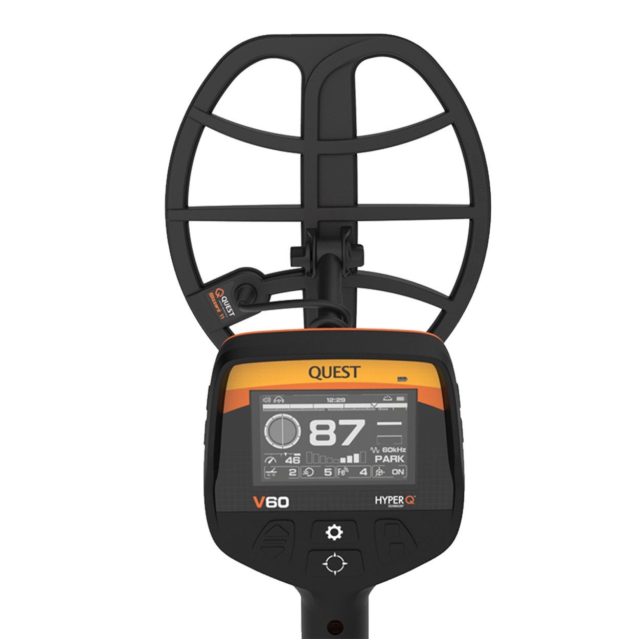 Quest Metalldetektor V60 HyperQ, Wasserdicht, Multifrequenz bis 40 kHz