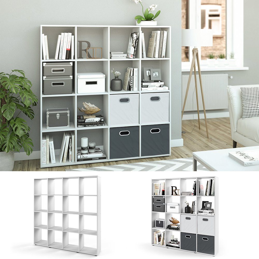 Vicco Raumteiler Karree, Weiß, 138.5 x günstig online kaufen