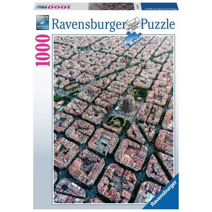Ravensburger Puzzle Pz Barcelona von Oben 1000 T Puzzleteile