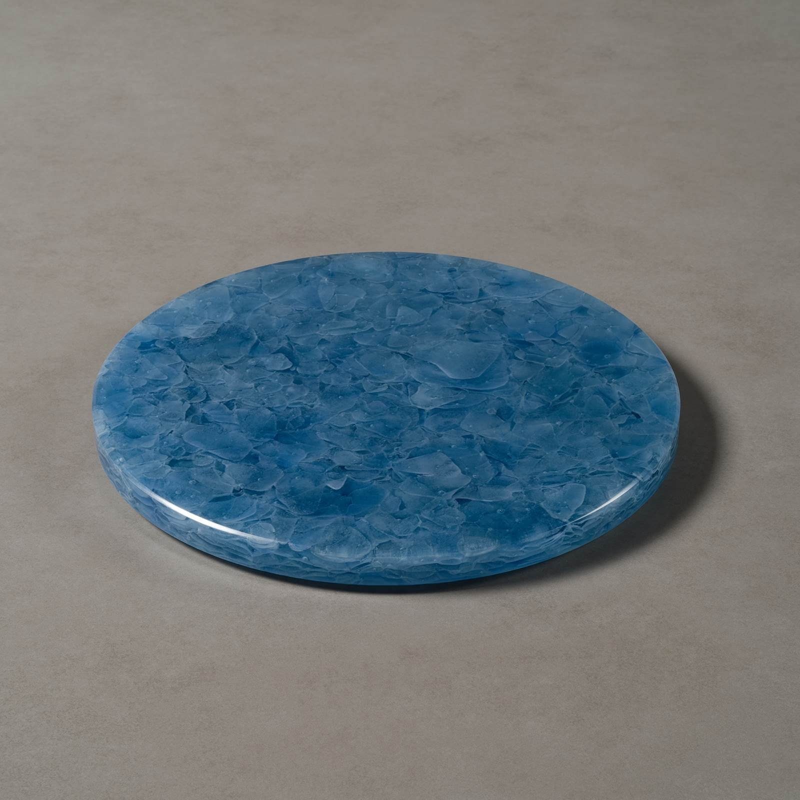MAGNA Atelier Dekotablett Käseplatte Blue rund, Glaskeramik, mit GLASKERAMIK, Ø30cm Sky CHEFCHAOUEN