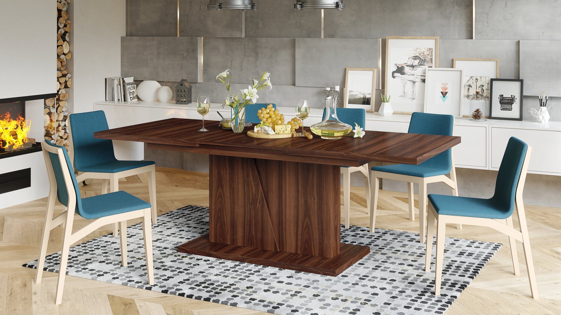 Mazzoni Esstisch Design Noble Noir Tisch günstig online kaufen