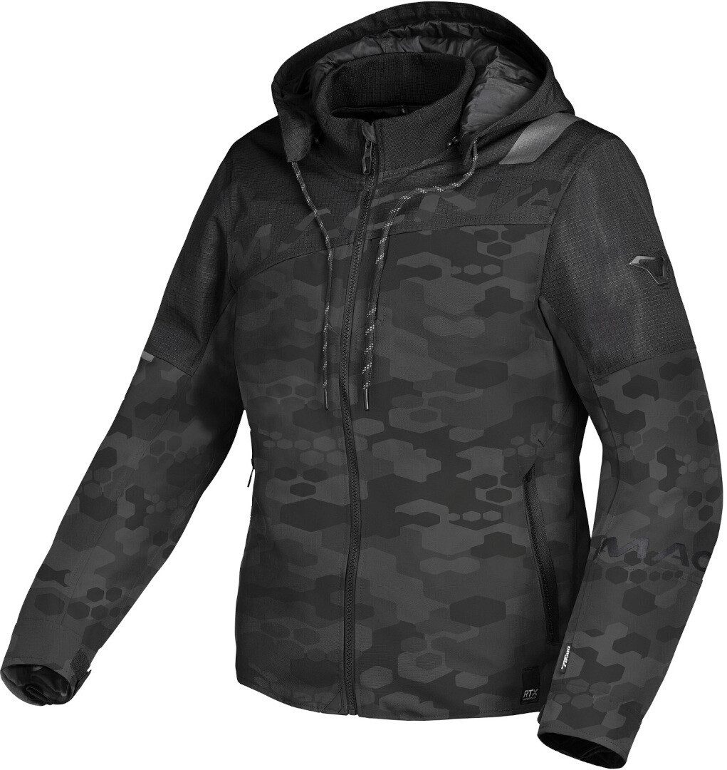 Macna Motorradjacke Racoon Camo wasserdichte Damen Motorrad Textiljacke herausnehmbares Innenfutter,wasserdicht