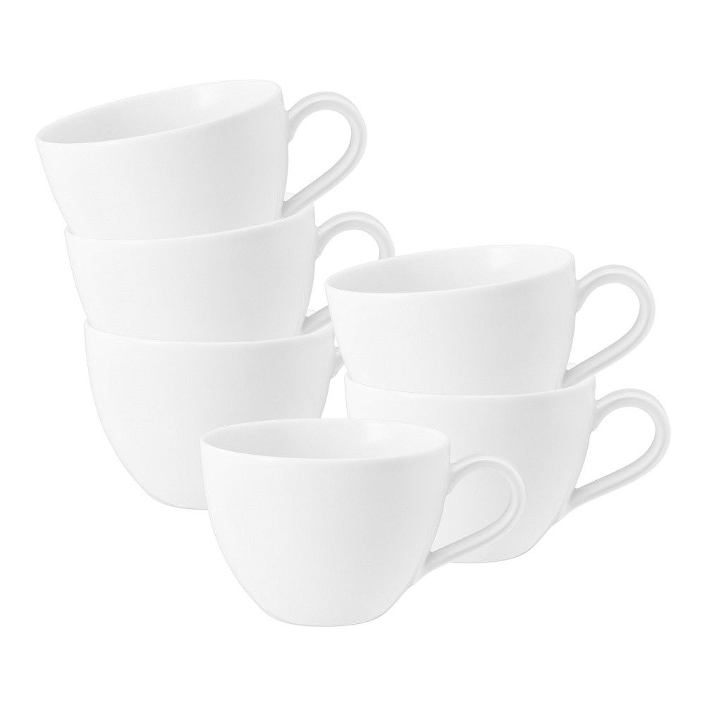 Seltmann Weiden Becher Seltmann Weiden Beat weiß Kaffeeobertasse 6er Set, Porzellan