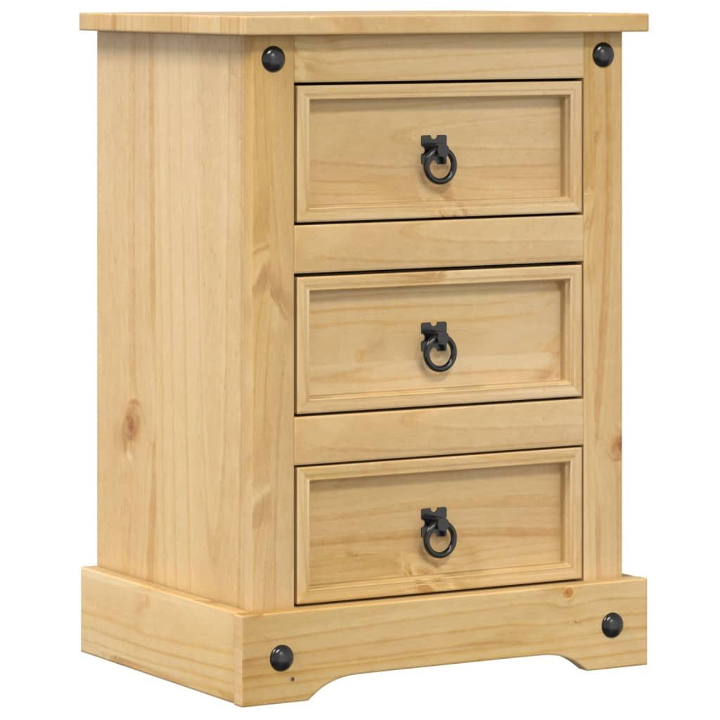 vidaXL Nachttisch Nachttisch Corona 45x35x64 cm Massivholz Kiefer (1-St) günstig online kaufen