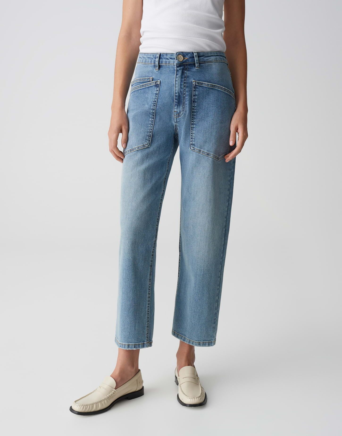 Relax-fit-Jeans LISSIE CARGO aus Spanish Cotton Mix
