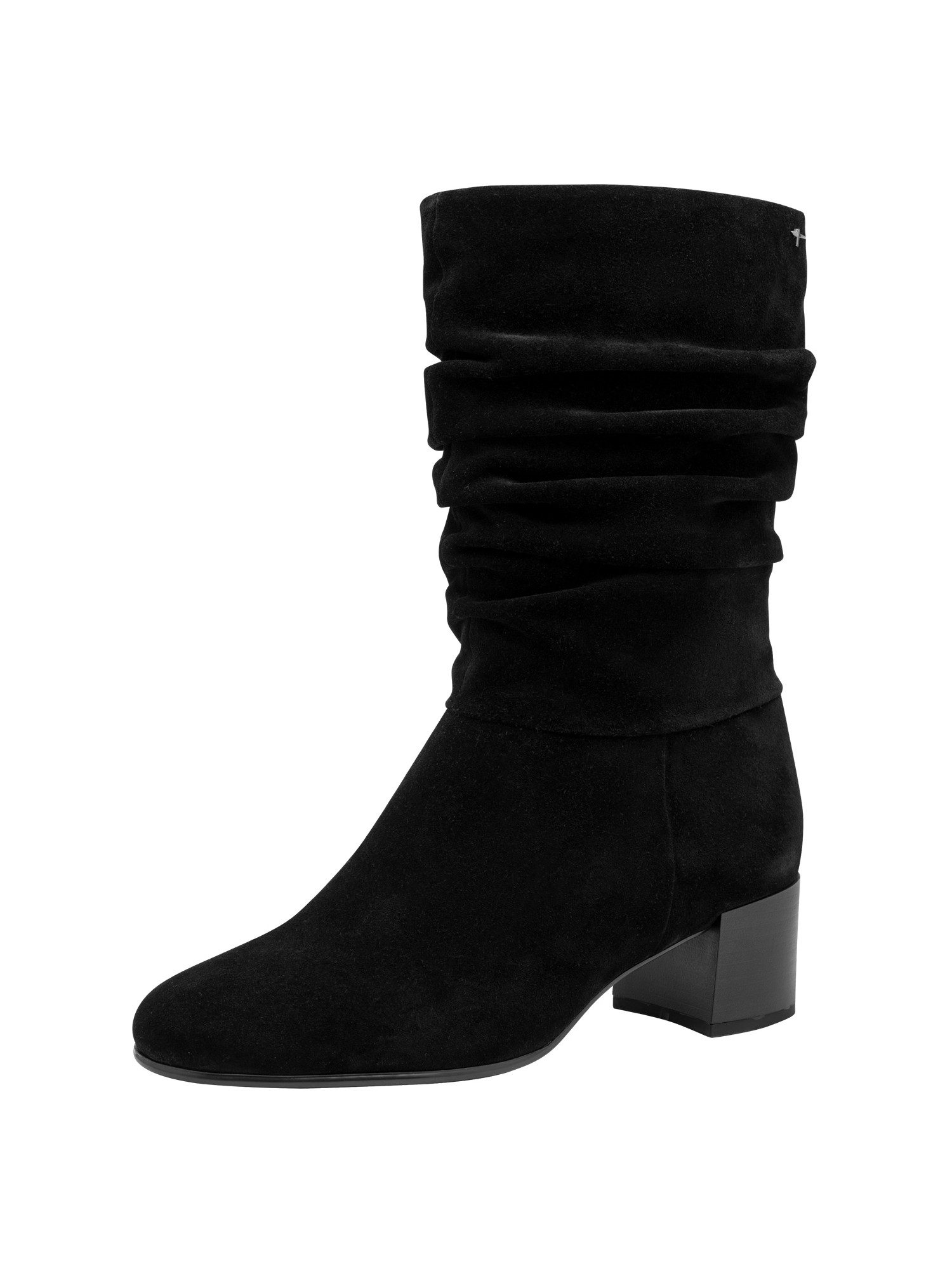 Tamaris ANTIslide, TOUCH-IT aus Leder Blockabsatz Stiefelette ANTIslide