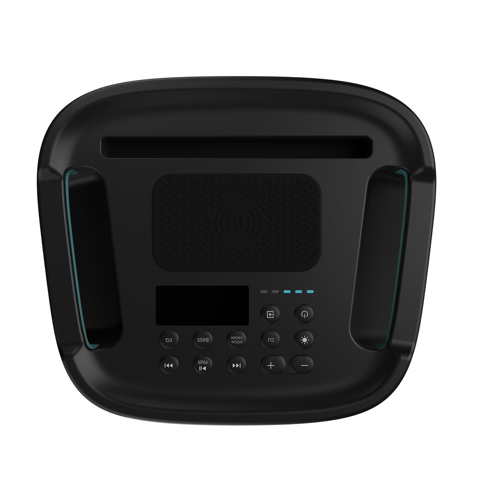 Hisense Party Rocker One Plus Lautsprecher (Bluetooth, Kabelloses Aufladen fürs Telefon, 300 W, Bass boost, Lichteffekte)