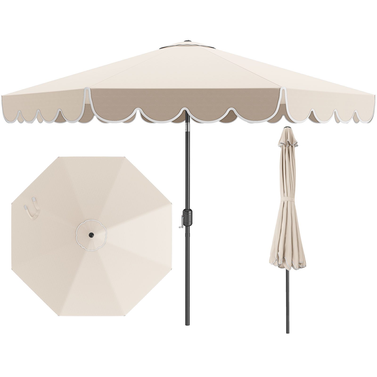 COSTWAY Sonnenschirm, LxB: 3x3 cm, Terrassenschirm günstig online kaufen