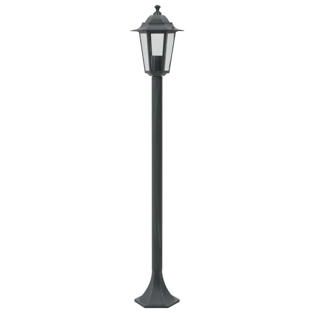 vidaXL Pollerleuchte Garten-Pollerleuchte 6 Stk. E27 110 cm Aluminium Dunkelgrün