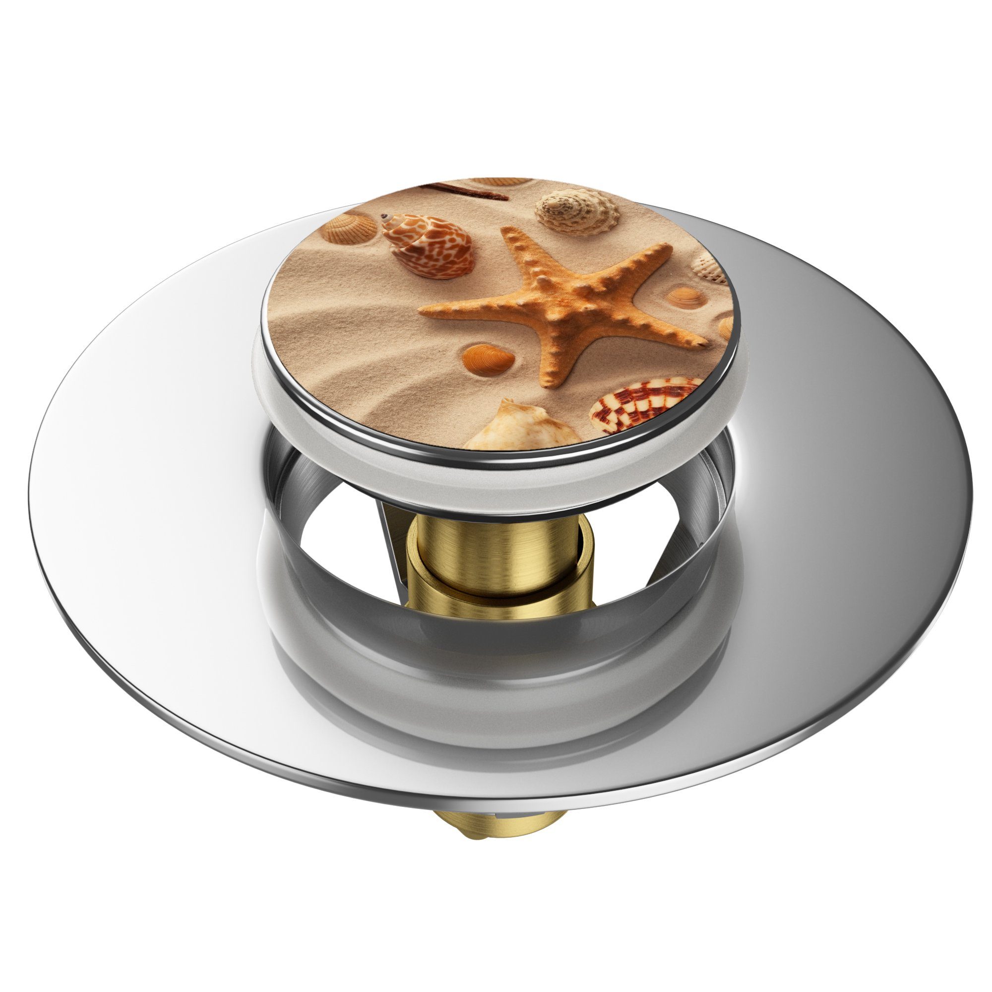 Sanilo Waschbeckenstöpsel Pop-Up Sanibel, hochwertig, universell, mit Motiv günstig online kaufen