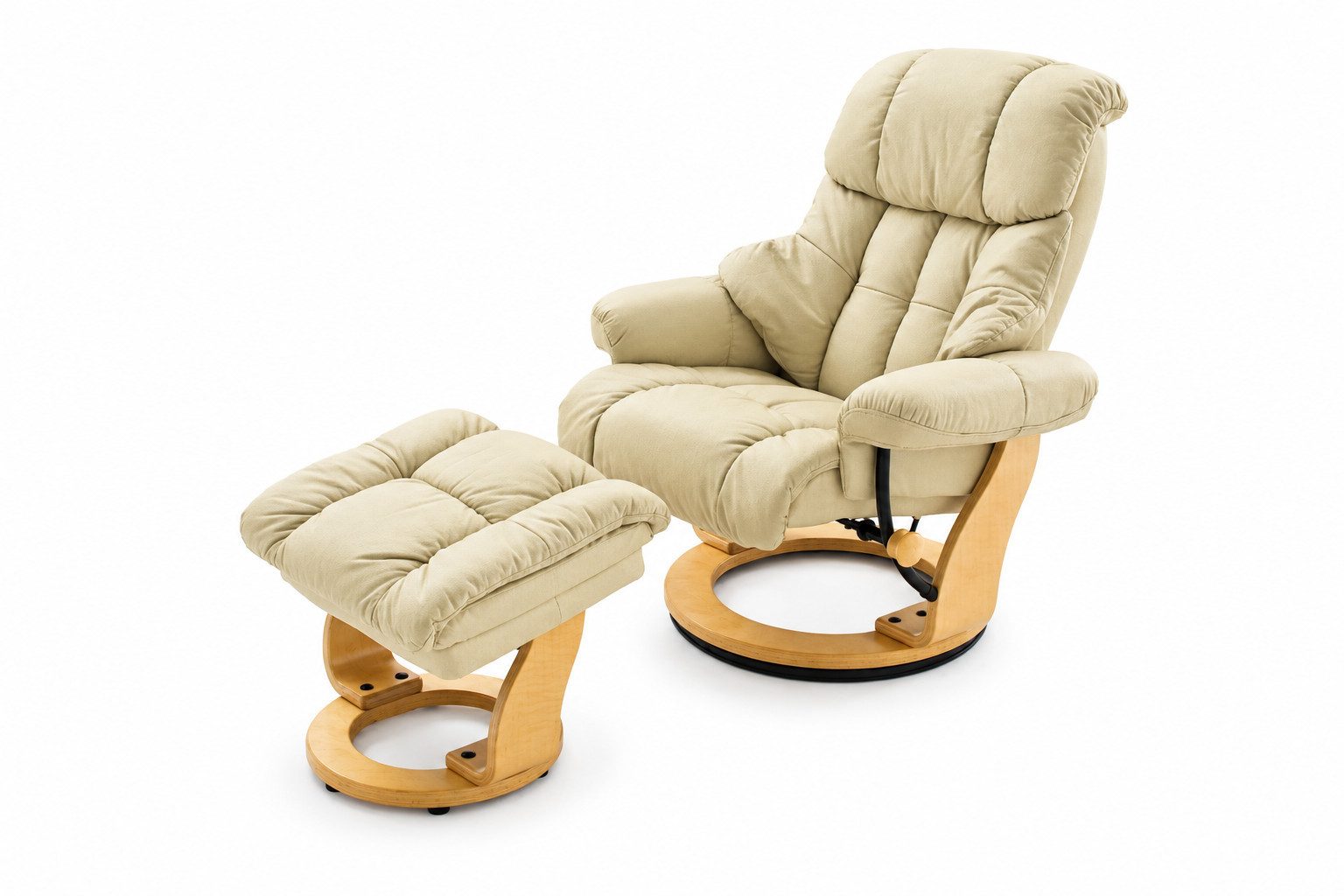 Robas Lund Relaxsessel CALGARY inkl. Hocker, bis ca. 135° neigbar, 360° drehbar, bis zu 130kg belastbar, ca. 90x104x91 cm