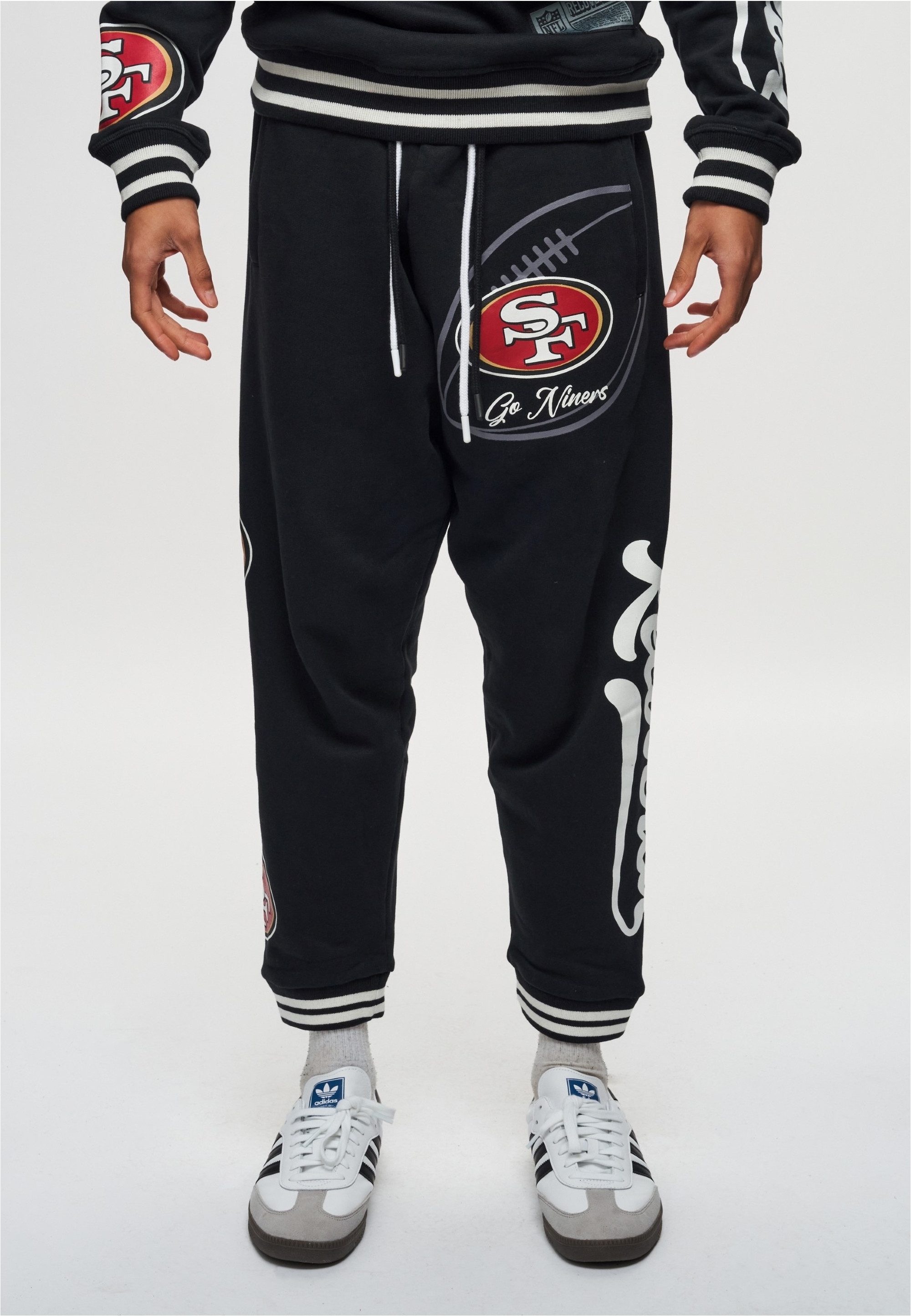 Recovered Sweathose NFL 49ERS Go Niner (1-tlg) mit gestreiften Bündchen günstig online kaufen