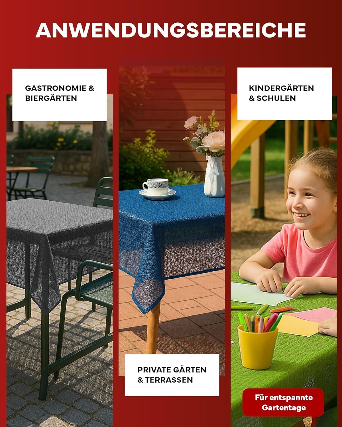texpot Tischdecke Gartentischdecke Schaum PVC Weichschaum günstig online kaufen