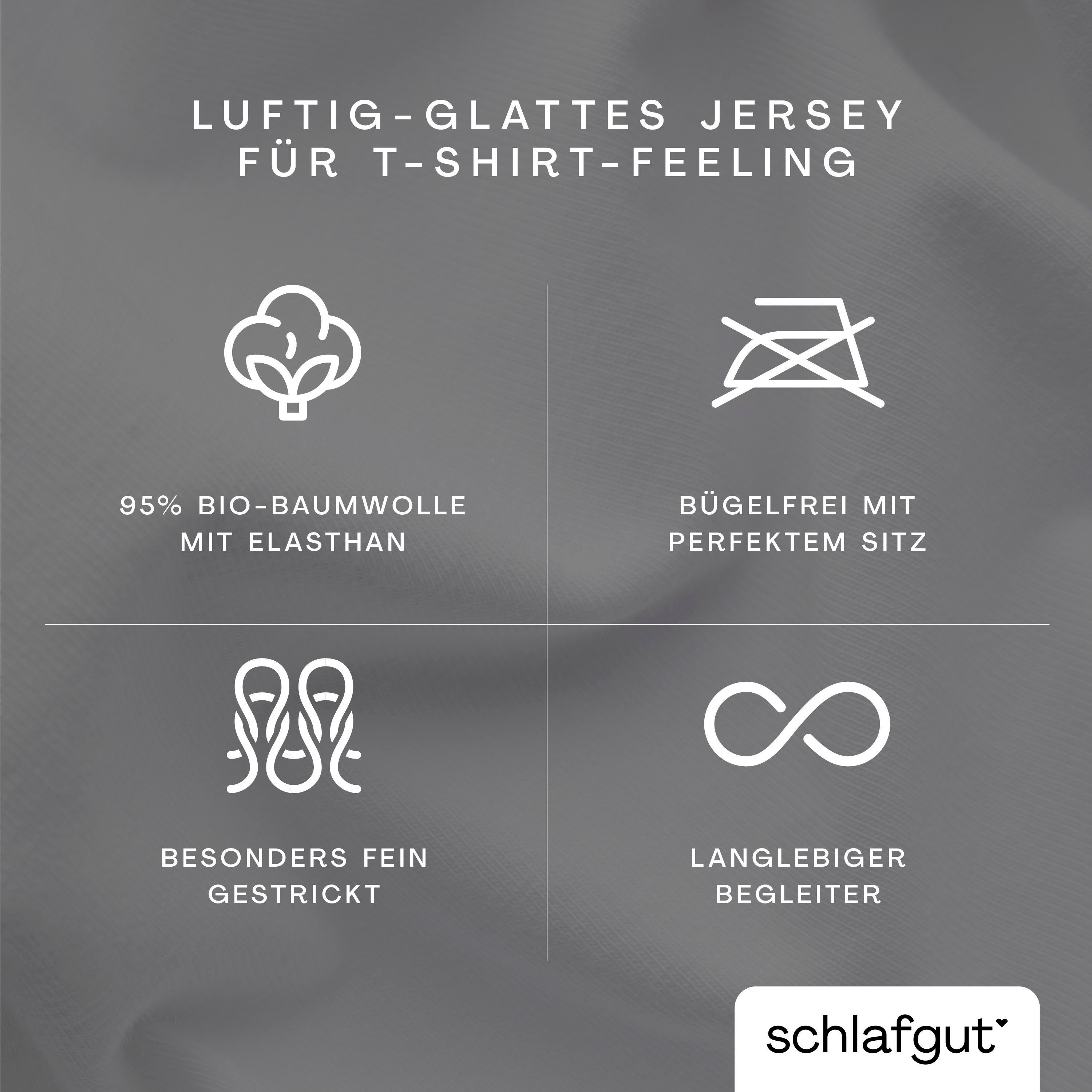 Schlafgut Kissenbezug Premium Kissenbezug Knitted Jersey (1 St), (1 Stück), Ton-in-Ton Reißverschluss, Bio-Baumwolle mit Elasthan, Uni, OEKO Tex
