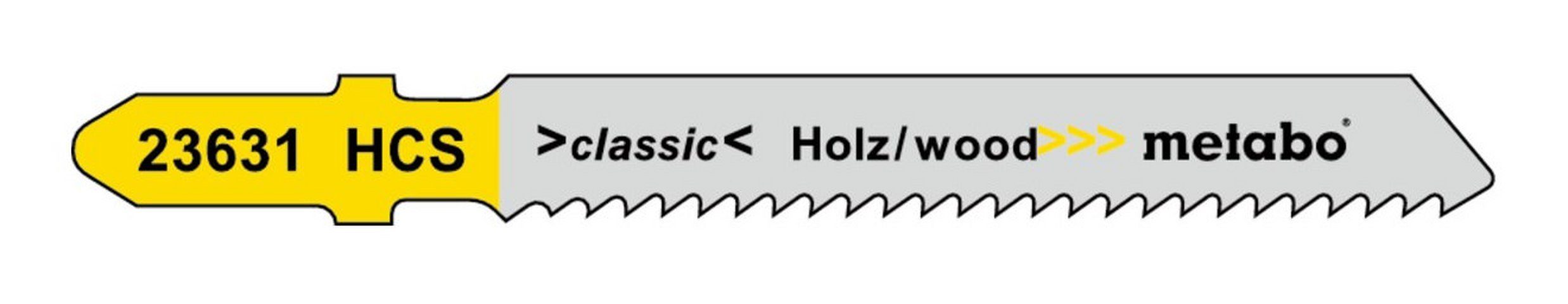 metabo Stichsägeblatt (5 Stück), Stichsägeblätter Holz Serie classic 51 / 2 mm HCS