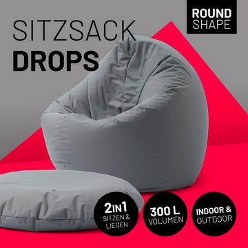 Lumaland Sitzsack In-& Outdoor Sitzkissen Bean Bag, XXL 300L Gaming Lounge 75x120x75