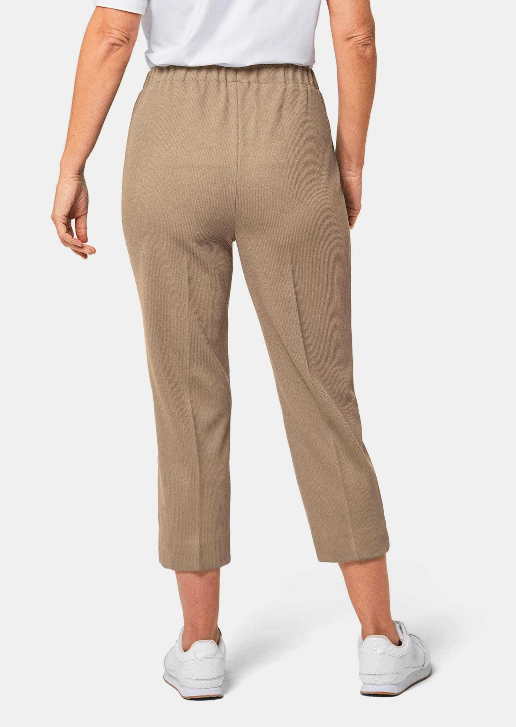 GOLDNER Caprihose Sportive 7/8-Hose mit Biesen Stoffhose mit Schlupfbund, Biesen und Wadenlang – Bild 2 von 5