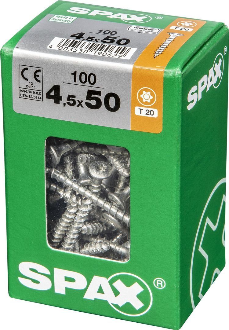SPAX Holzbauschraube Spax Universalschrauben 4.5 x 50 mm TX 20 - 100