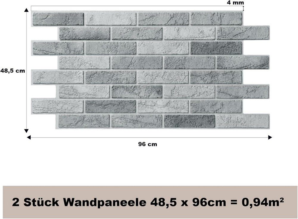 MDEKOR 3D Wandpaneel PVC Wandverkleidung 48,5x96 günstig online kaufen