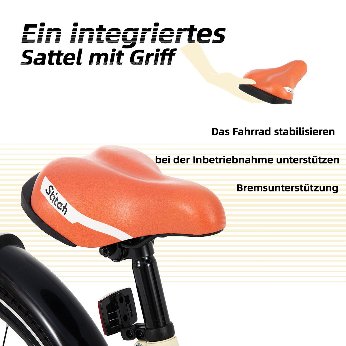 JOYSTAR Kinderfahrrad Totem 12/14/16/18/20 Zoll Kinderfahrrad für 3-13 jährige Jungen, mit Stützräder, Kotflügel, Front and rear dual brakes, Reflektorplatte – Bild 5 von 5