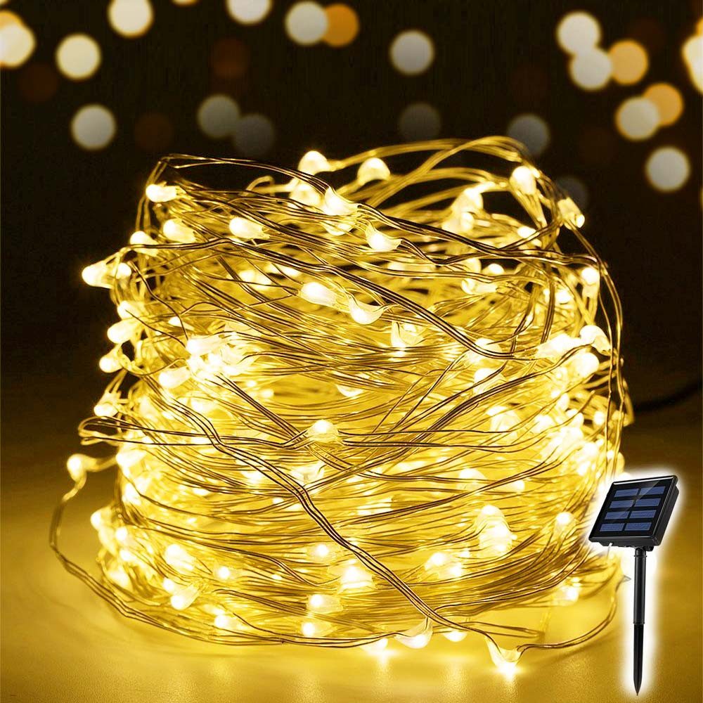 Salcar LED Solarleuchte 10m/20m LED Solar Lichterkette Solarleuchten Außen, günstig online kaufen