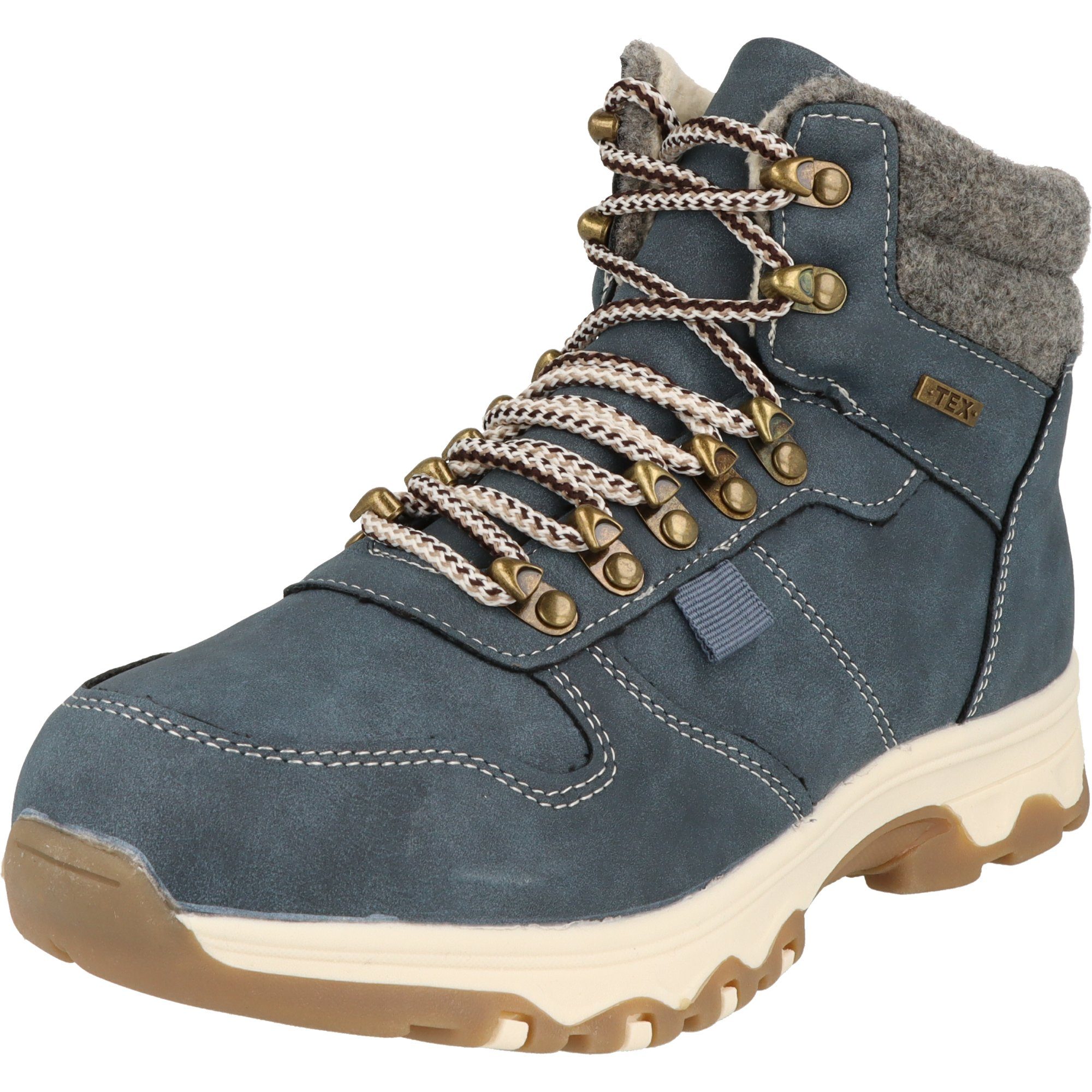 Jane Klain Damen Schuhe Tex Trekking Wanderstiefel 252-800 gefüttert Navy Trekkingschuh