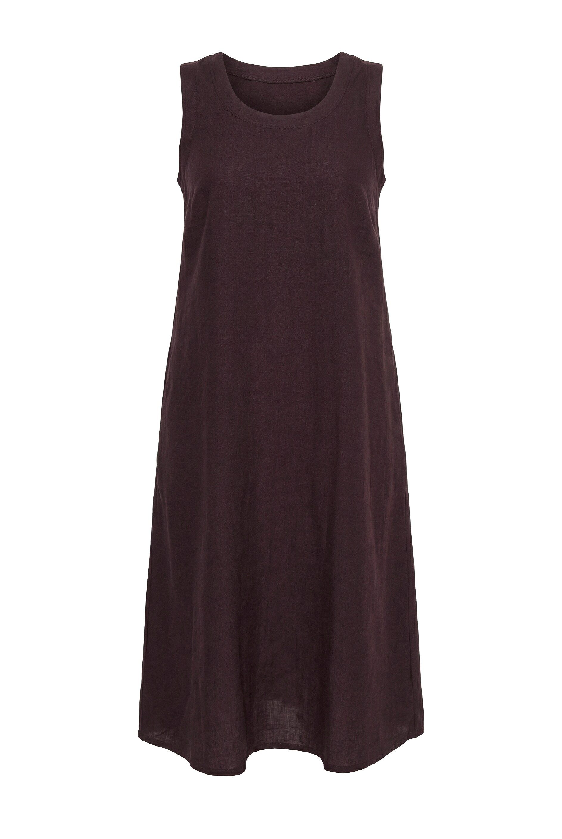 MIAMODA Jerseykleid Kleid Leinenmix A-Linie