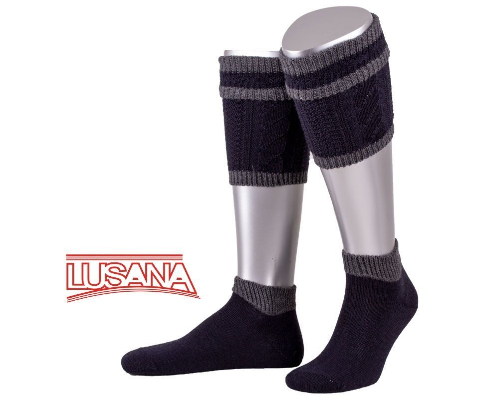 Lusana Trachtensocken 2-teiliges Loferl-Set - marine/dkl.grau günstig online kaufen
