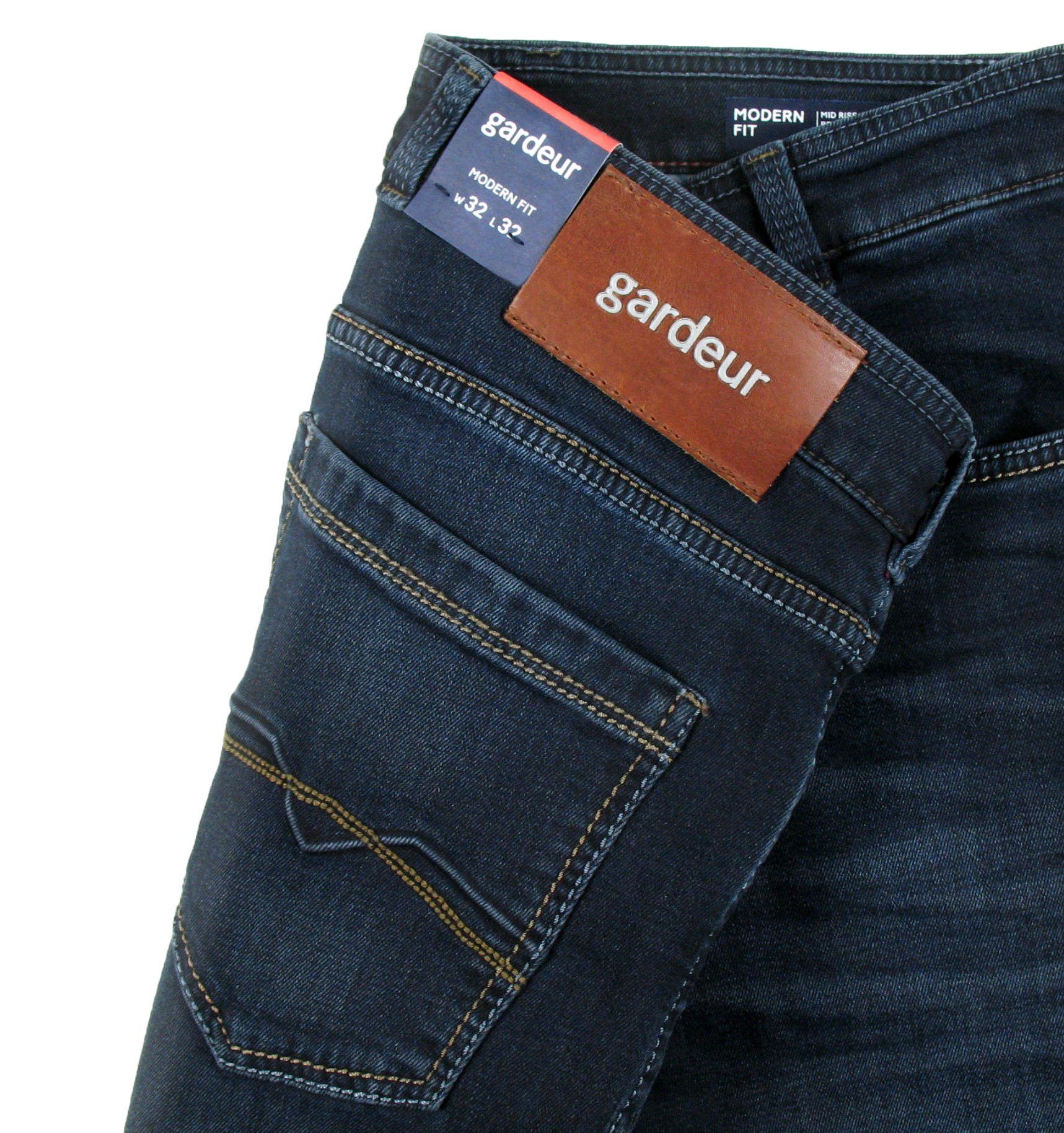 blau Denim Atelier Superflex Batu-2 GARDEUR 5-Pocket-Jeans