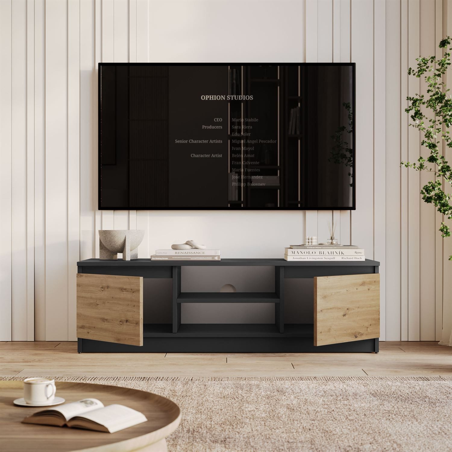 Lookway TV-Schrank HANA 120 TV-Lowboard mit Stauraum (1x TV-Schrank) Breite: 120 cm