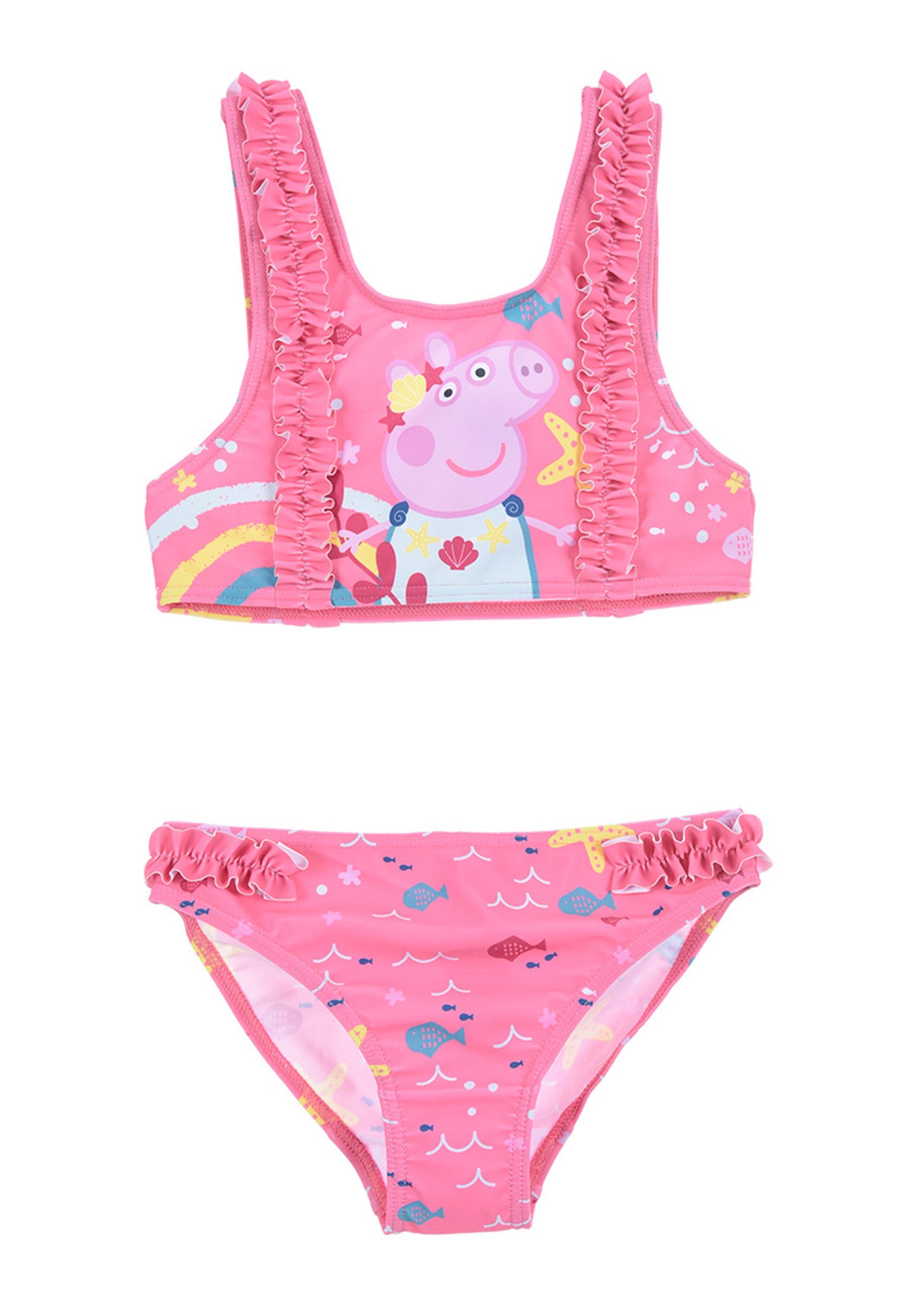 Peppa Bade-Set Pig Bikini Badeanzug Mädchen Badeanzug Peppa Bademode