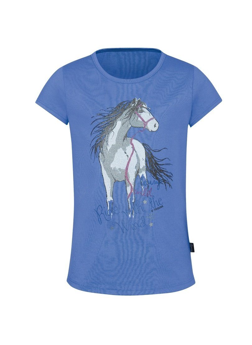 Pferd lavendel TRIGEMA Trigema T-Shirt T-Shirt mit