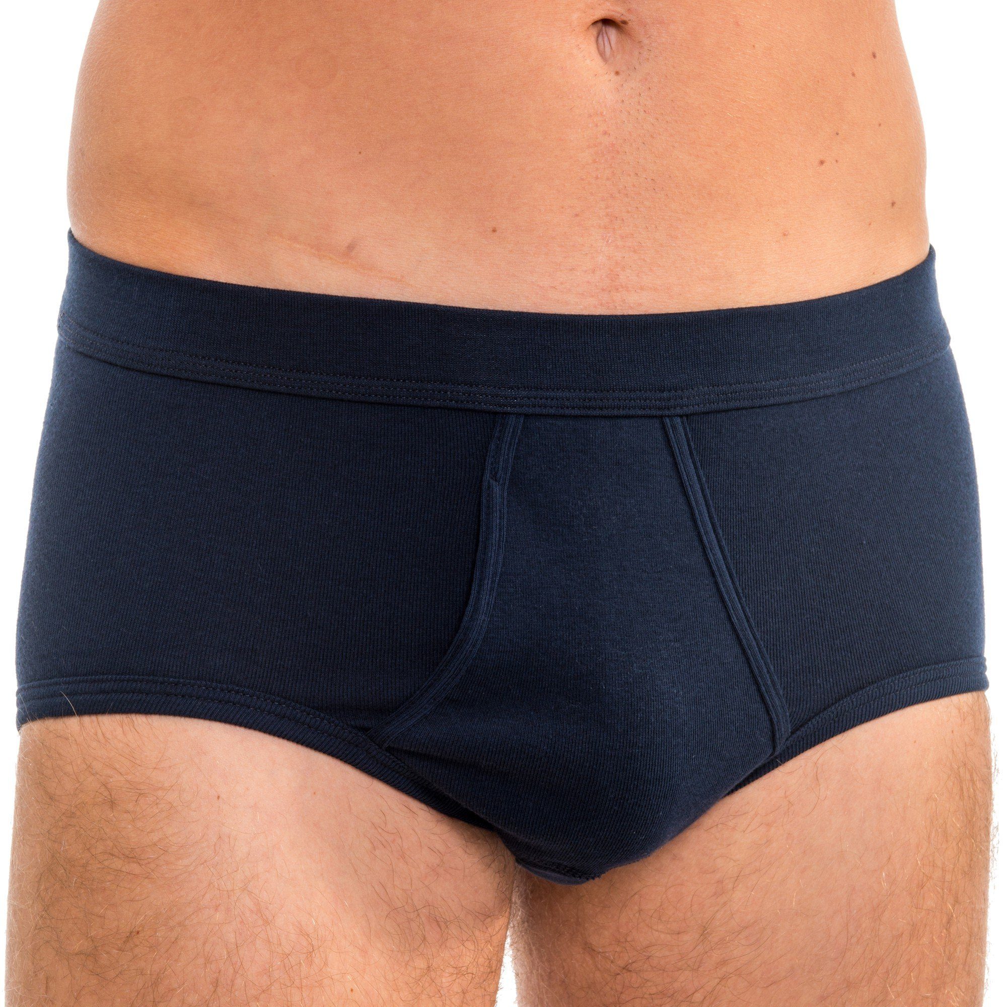 HERMKO Slip Briefs mit Eingriff,Bio-Baumwolle, breiter Weichbund, körpernah, große Größen