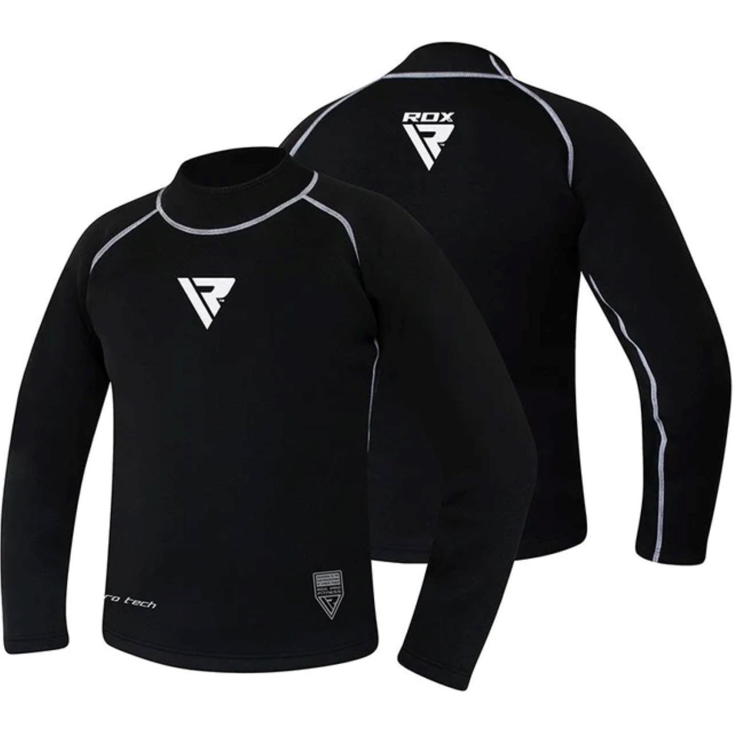 RDX Sports Kompressionsshirt RDX X3 Langarm Kompressionsshirt – Rashguard für Sport & Training