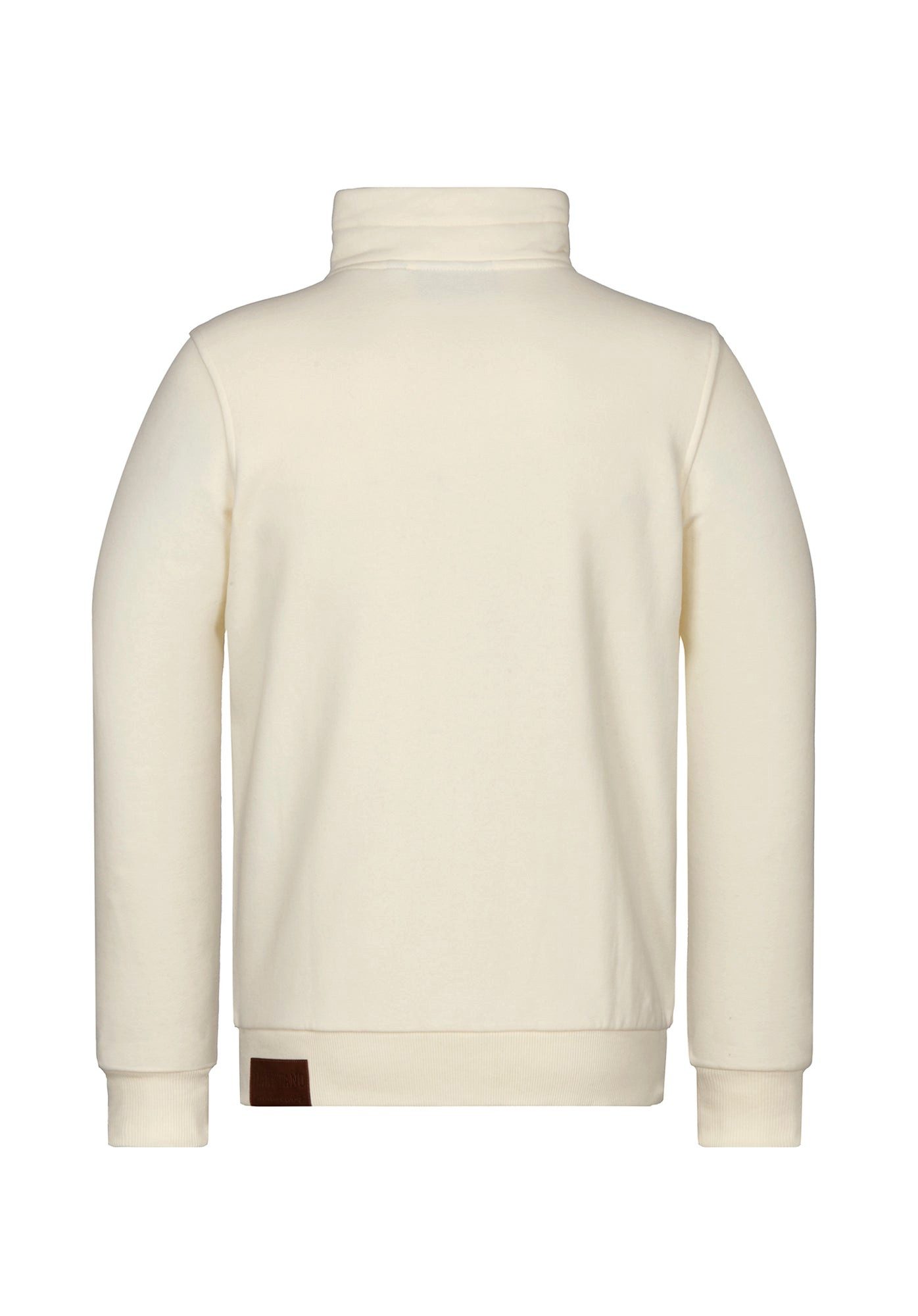 naketano Sweatjacke Herren hoher Stehkragen, Reißverschluss, Eingrifftaschen, meliert Rippbündchen, Kordelzug, Logo-Patch, Regular Fit, casual, Streetwear