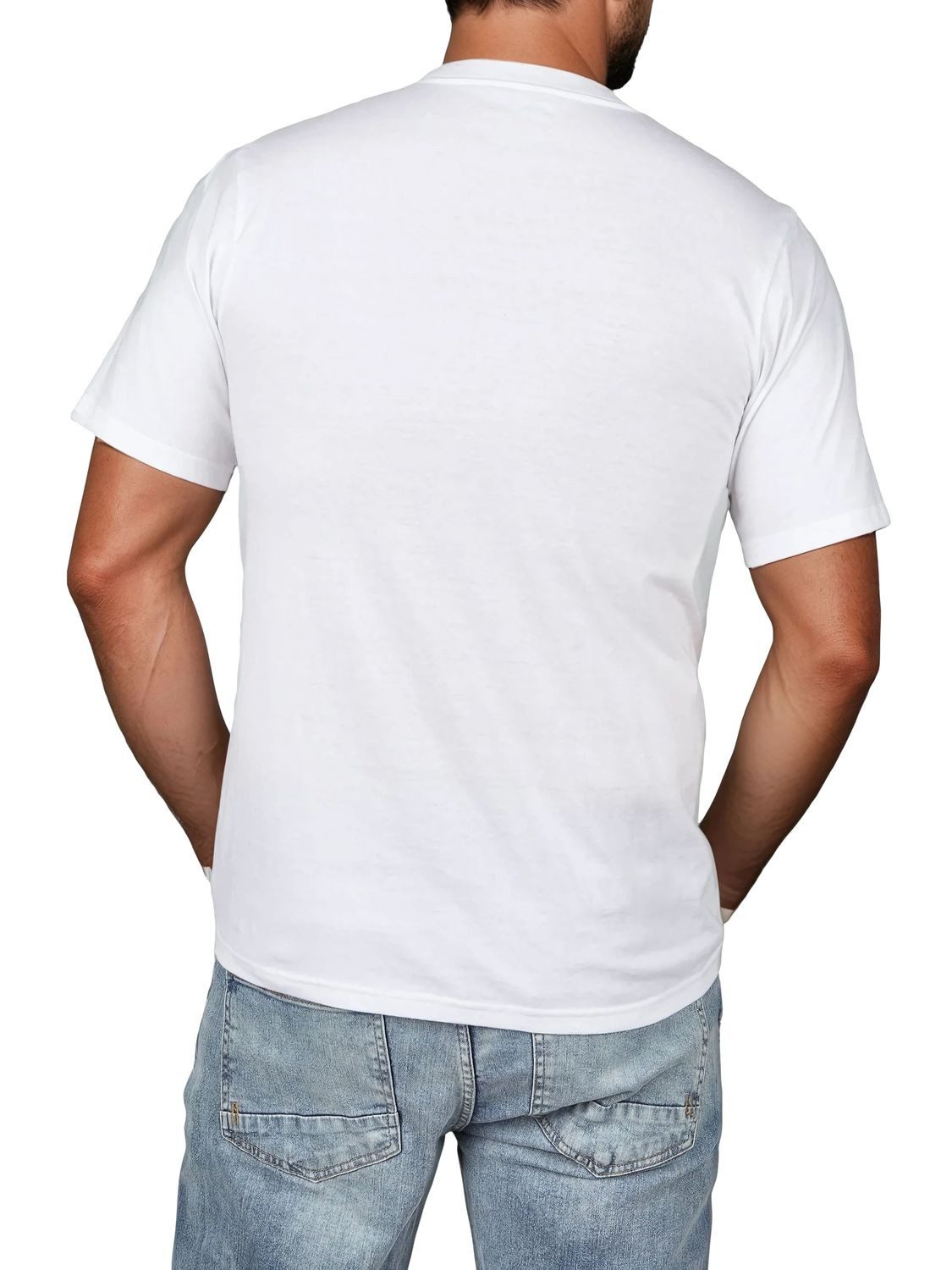 Jack & Jones T-Shirt Herren Basicshirt JACJEANS UNDERWEAR 6er Pack Regular Fit (Vorteilspack, 6-tlg) Kurzarm Tee Shirt mit Rundhalsausschnitt