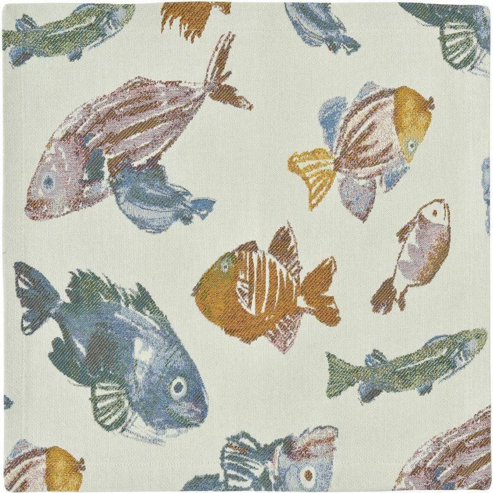 sander table + home Platzset Tischset Glup – Maritimer Jacquard Platzset mit Fischen