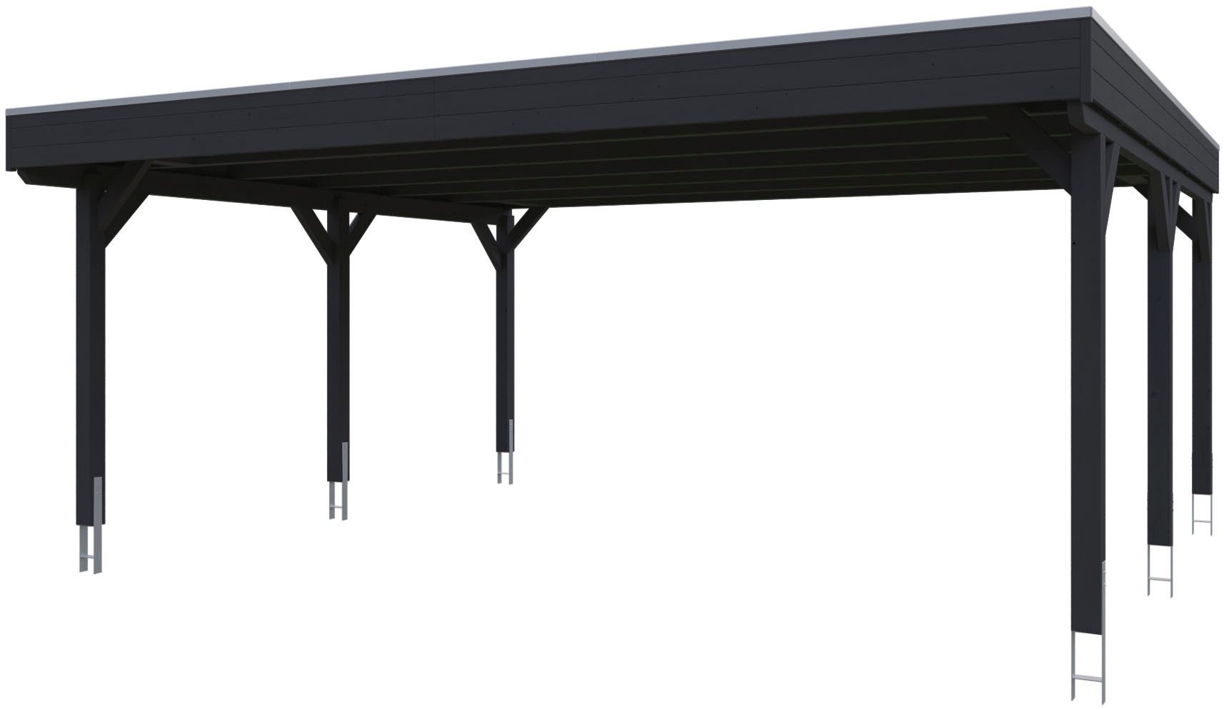 Skanholz Doppelcarport Grunewald, BxT: 622x554 cm, 255 cm Einfahrtshöhe