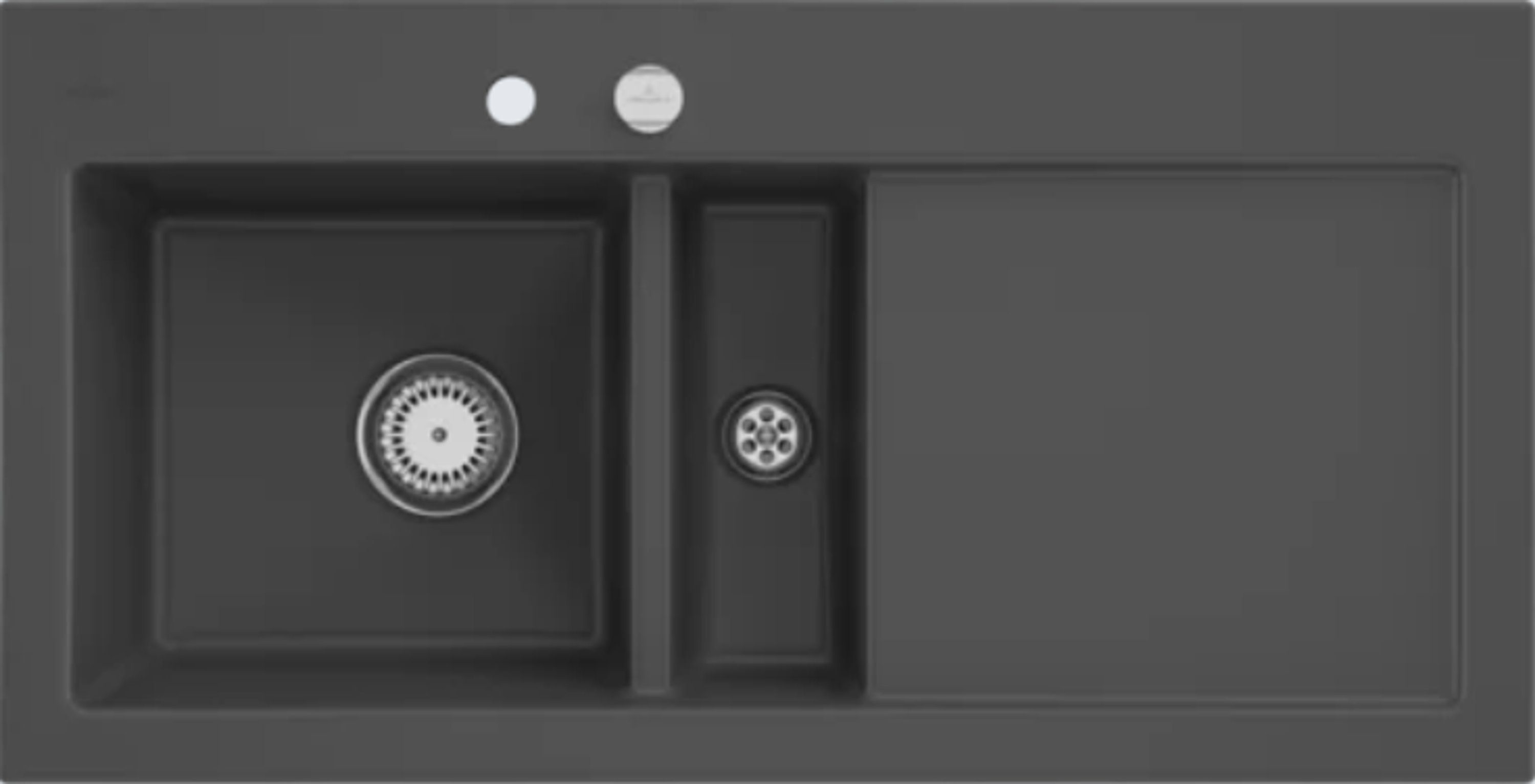 Villeroy & Boch Küchenspüle 6770 02 i4, Rechteckig, 100/22 cm, Geschmacksmuster geschützt, Becken links und rechts möglich
