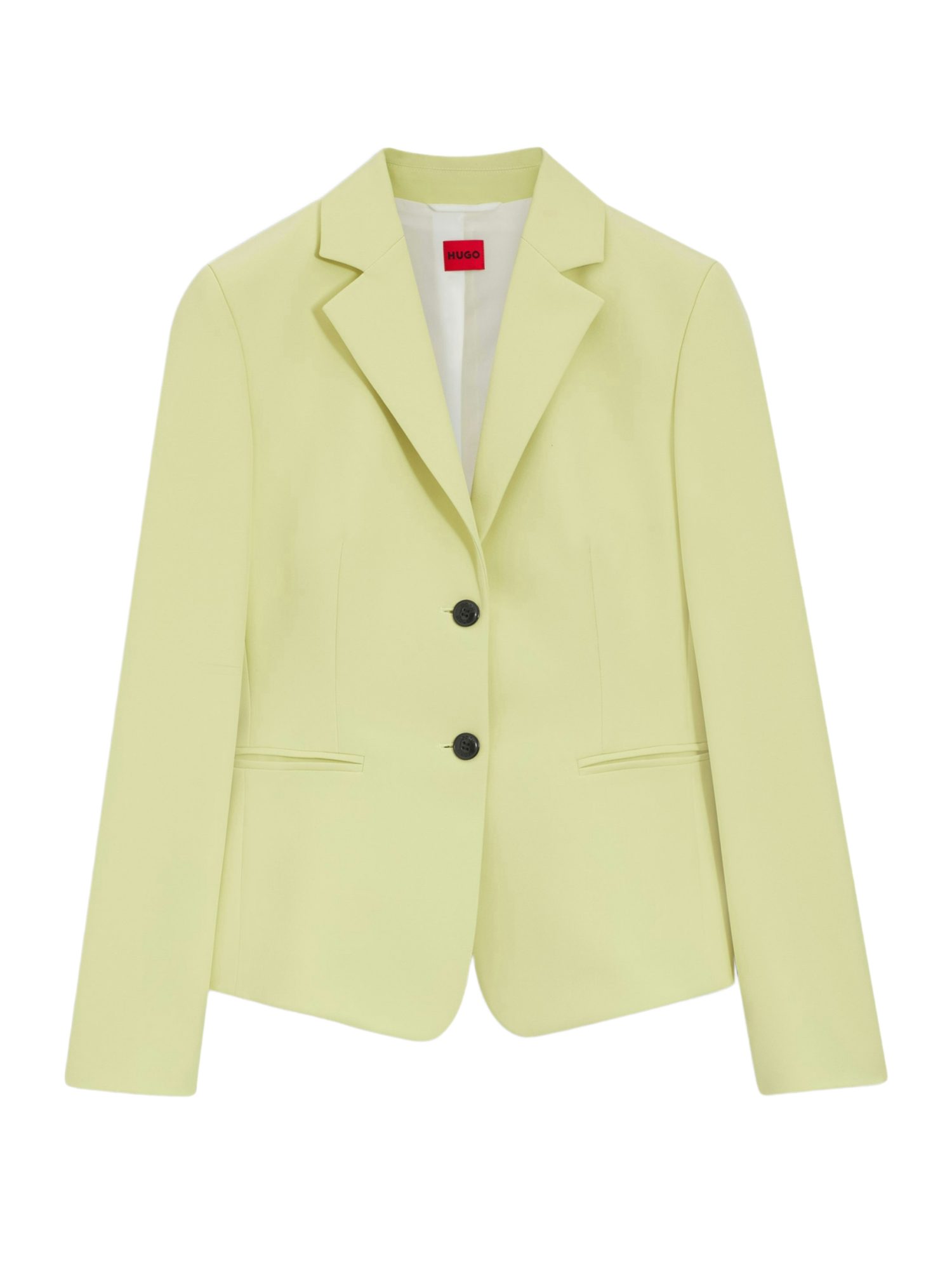 HUGO Kurzjacke HUGO Women RED gelb,Festlich,Polyester,Unifarben,Reverskragen,Lang,Slim Fit