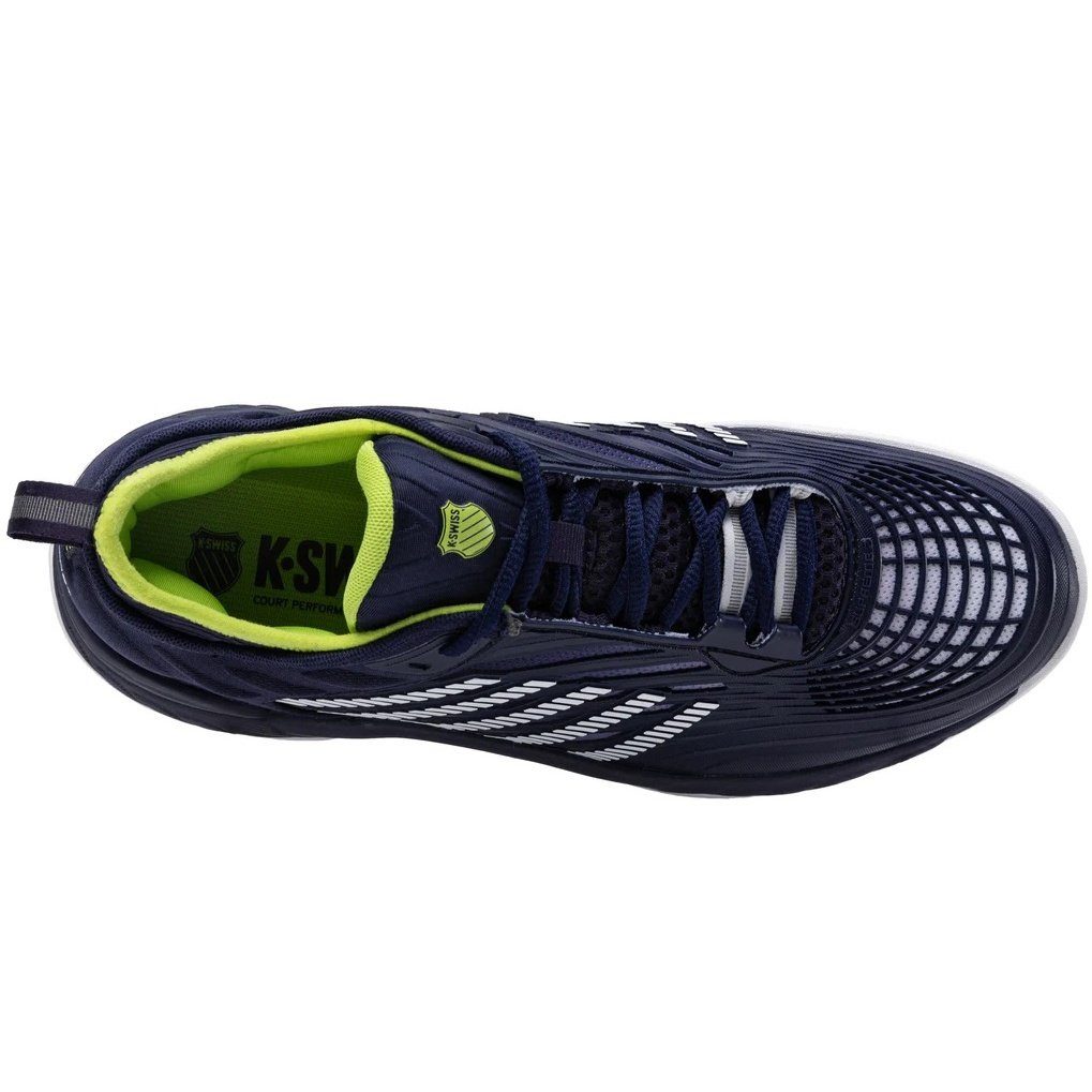 K-Swiss Performance Hypercourt Supreme 2 HB Clay/Sandplatz - peacoatblau/weiss/limegrün Tennisschuh