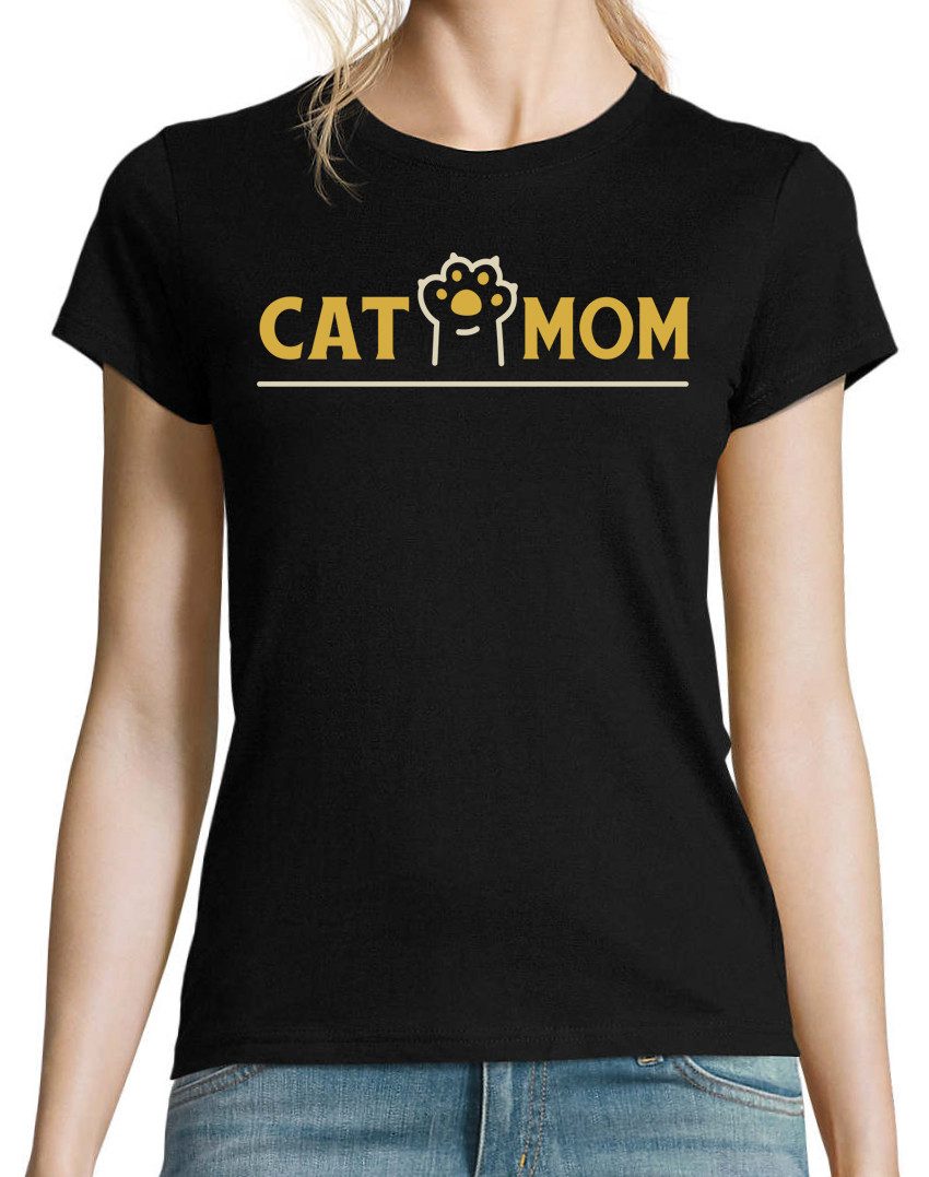 Youth Designz Print-Shirt Cat Mom Damen T-Shirt mit modischen Frontprint günstig online kaufen