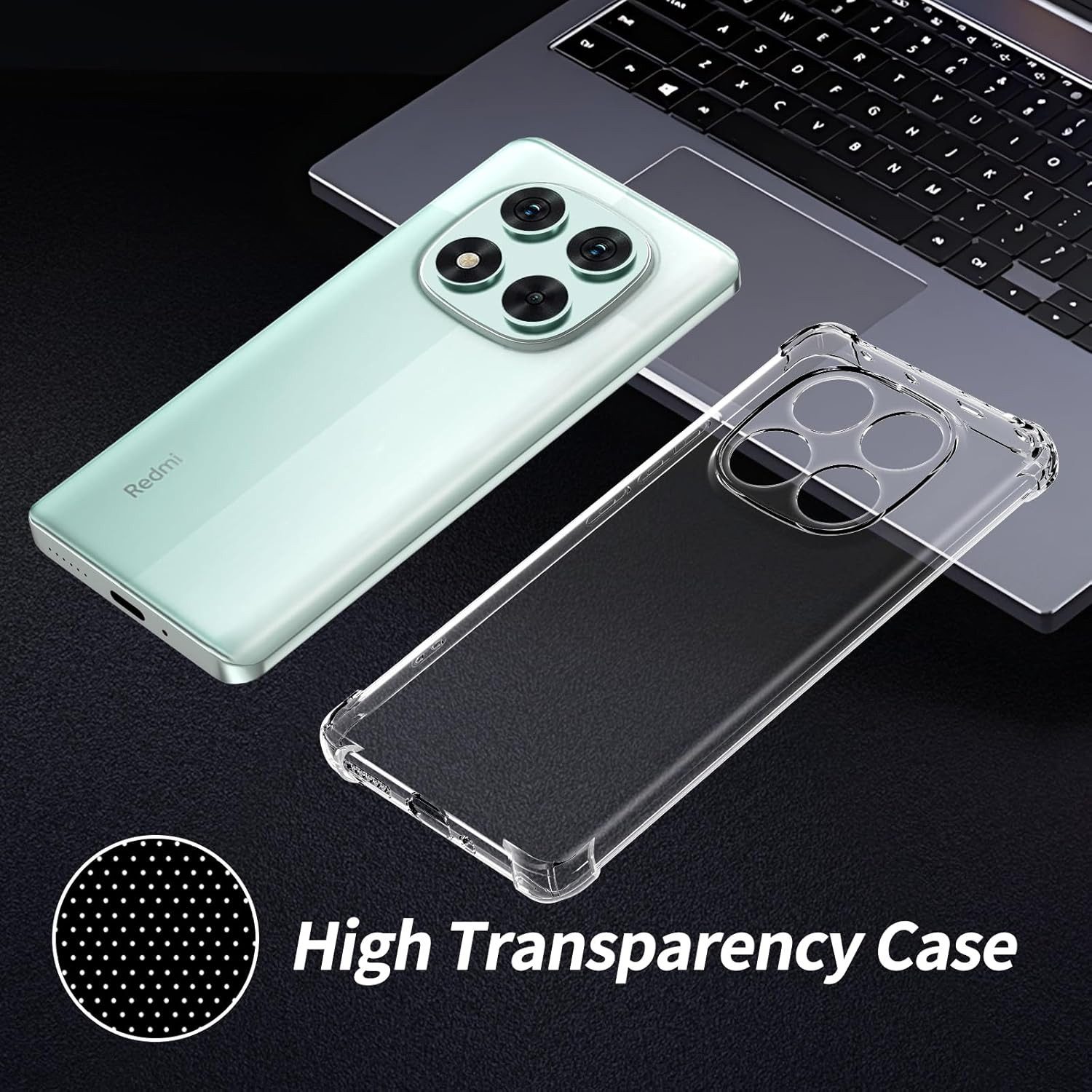 Widmann-Shop Smartphone-Hülle Redmi Note 14 5g 14 Pro 5g 14 Pro + 5g Hülle Case Transparent, Für alle Redmi Note 14 Modelle