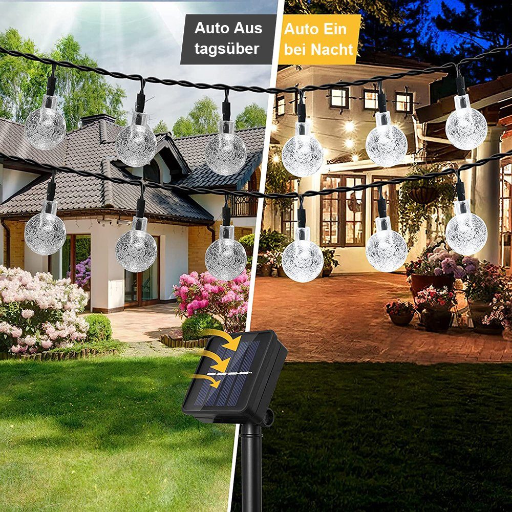 Rosnek LED-Lichterkette Lichterkette Außen Solar, Solar Lichterkette Aussen günstig online kaufen