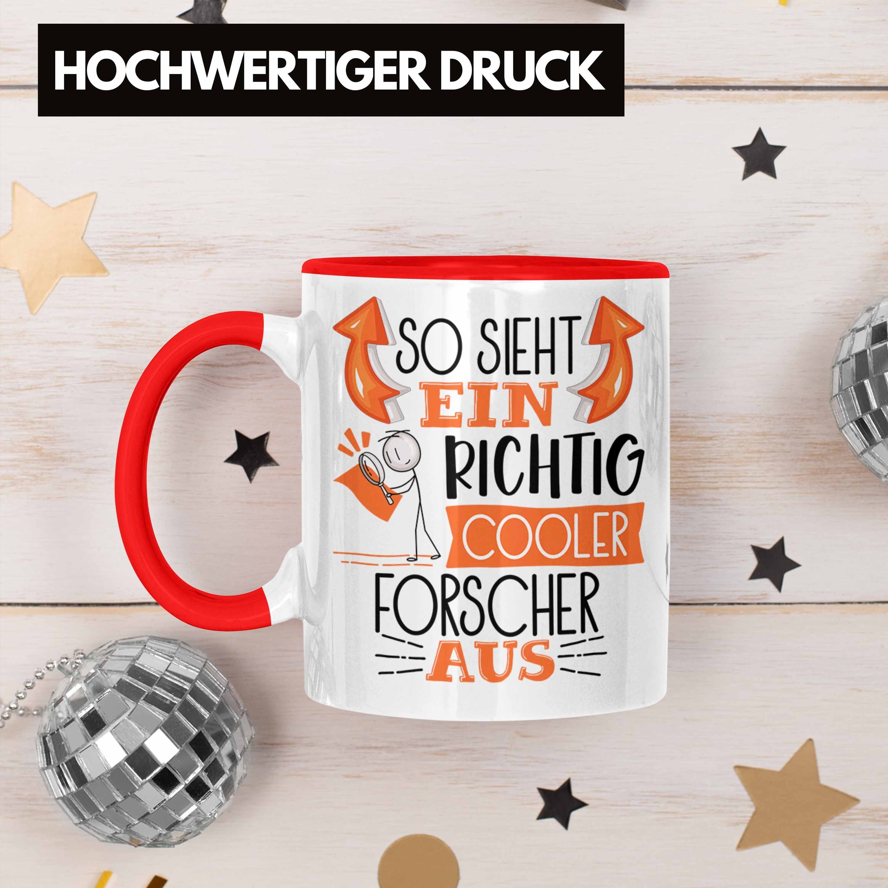 Cooler Trendation Forscher Tasse Geschenk Gesch Aus Ein Sieht Tasse Forscher Rot So RIchtig