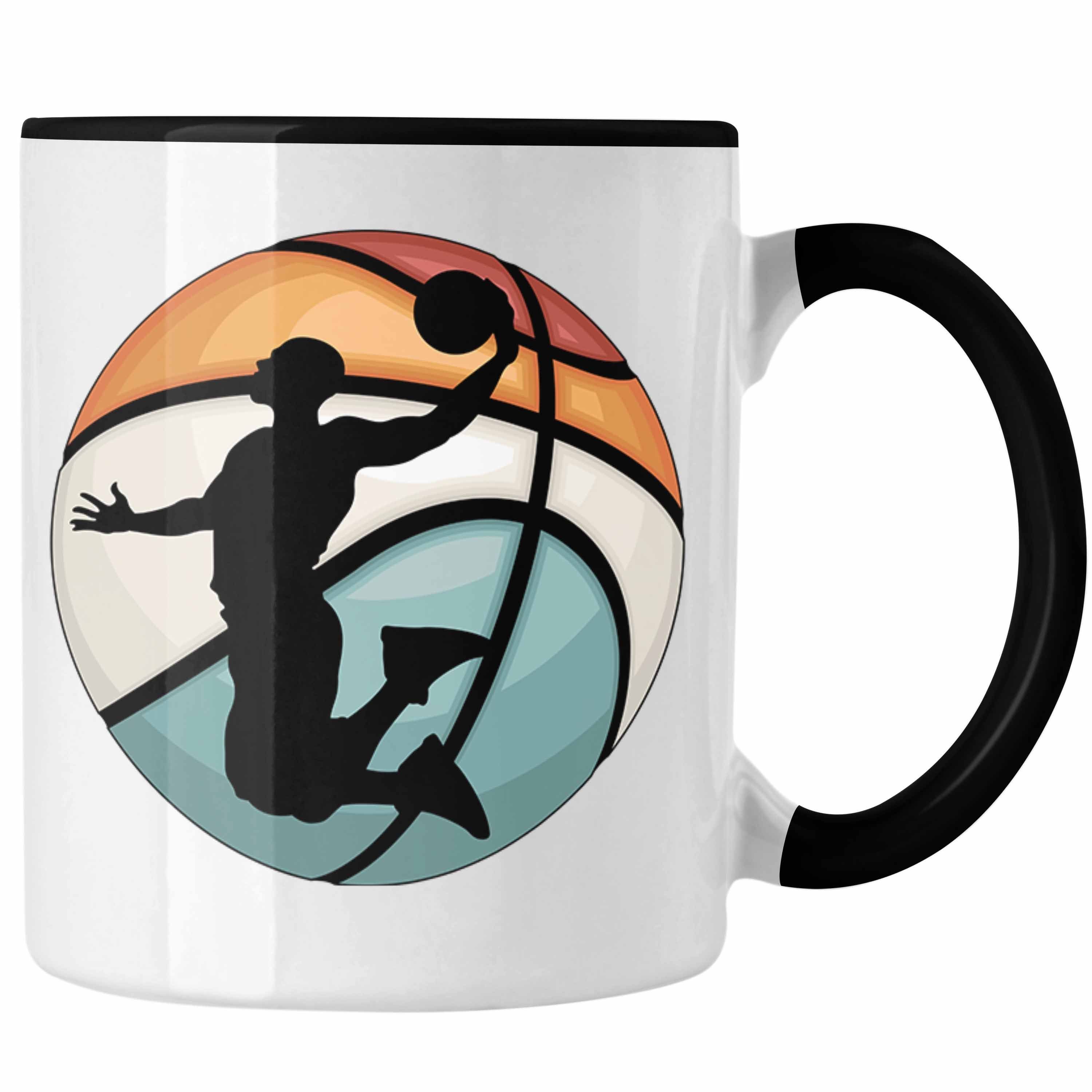 Trendation Tasse Trendation - Basketball Tasse Geschenk Basketballspieler Trainer Geschenkidee Lustige Tasse Basketballer Jungs Jungen Coach Schwarz