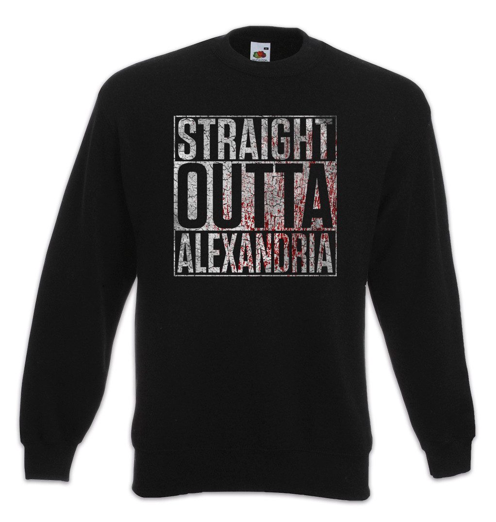 Urban Backwoods Sweatshirt Straight Outta Alexandria Sweatshirt The City Sign Walking Town Stadt (1-tlg) Dead Symbol Logo Dead